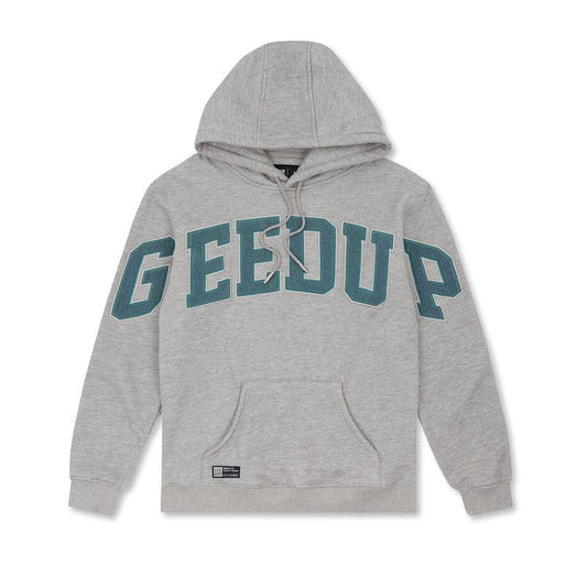 GEEDUP Team Logo Hoodie Grey/Aqua Green GEEDUP