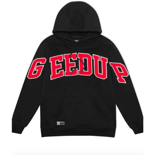 GEEDUP Team Logo Hoodie Black/Red GEEDUP
