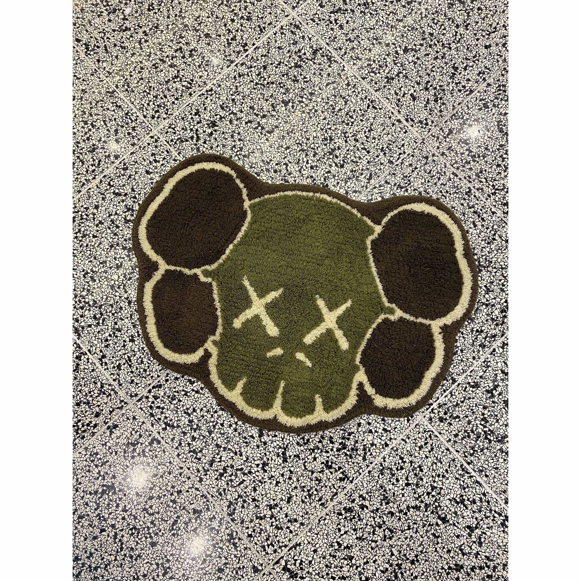 KAWS X Gallery 1950 Companion Skull Green Rug Kaws