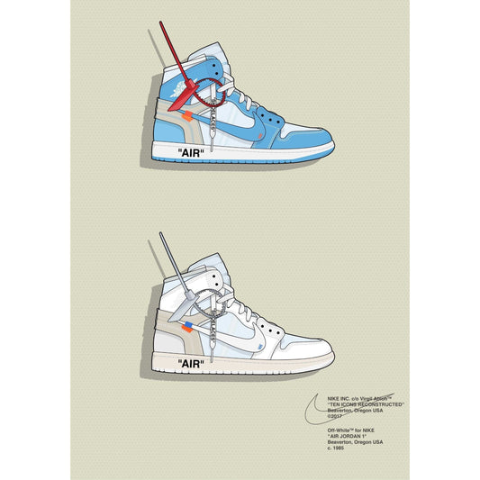 Poster - Off-White Jordan 1 High Combo Nike