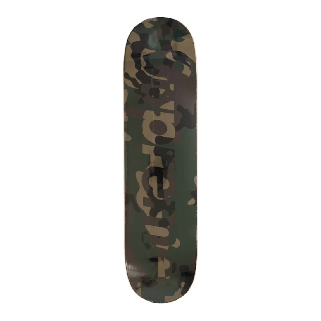 Supreme Camo Logo Skateboard Deck Woodland Camo Supreme