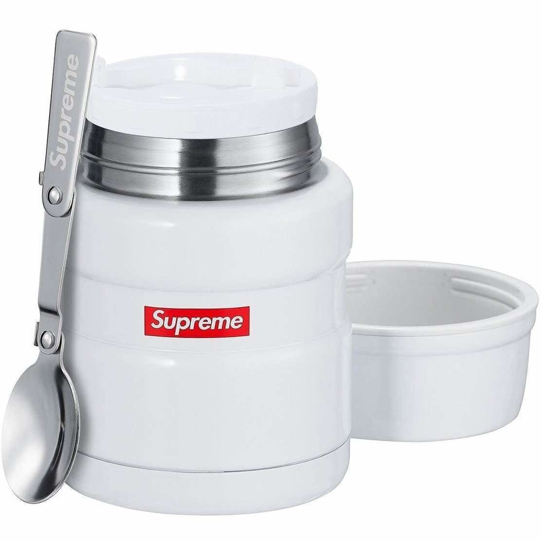 Supreme Thermos Stainless King Food Jar and Spoon White Supreme